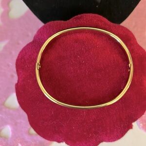 Bangle 14 k gold plated Alta calidad ovalado